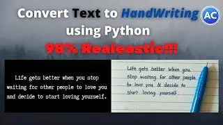 How to convert Text to Handwriting using Python! PyWhatkit | 98% Realistic  Very easy | Abhicoder
