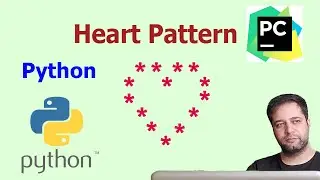 Python Pattern Programs | Printing Stars '*' in Heart Shape | Printing Stars in Heart Shape