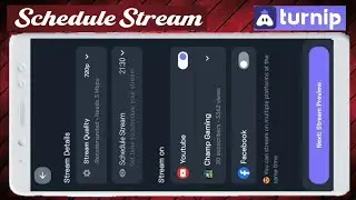 how to schedule Stream in turnip || Turnip Tutorials || turnip streaming problem