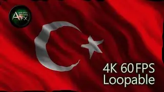 Turkey (TR) Flag Animation - Türk Bayrağı - 4K 60 FPS