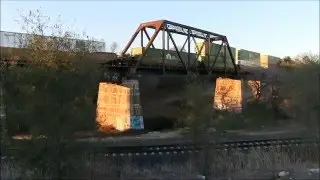 Union Pacific trains near Penryn and at Rocklin bridge