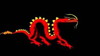 3d Model Red Chinese Dragon. Fire it up!