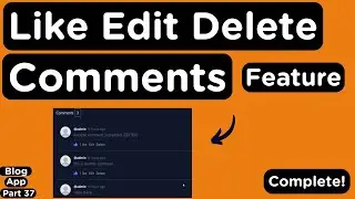 Add Like Edit Delete Functionalities to a Social Post Comment