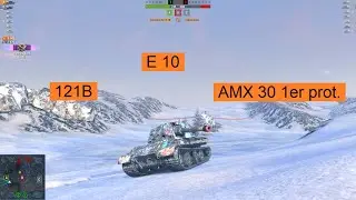 WoT Blitz  || E-10 || 121B || AMX 30 1er prototype ||  #e10  #121b  #amx30