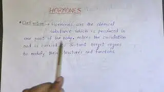 Hormones - Definition and Classification  | Biochemistry