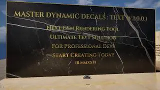 UE 5 - MASTER DYNAMIC DECALS : TEXT (v.1.0.0) ==== DEMO VIDEO