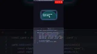 💥CREATE SMOOTH Hover Ripple Card Effect with CSS & JS