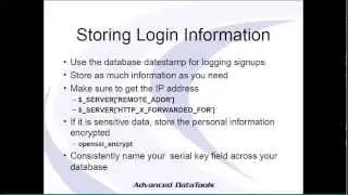 PHP and Informix Webcast 4 - Pulling it all together