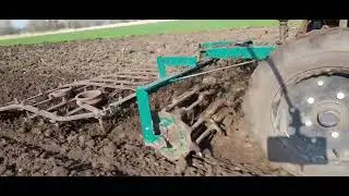 Работа культиватором и катком-мотыгой!