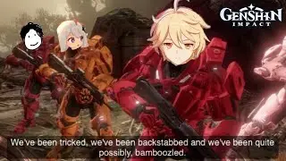 Genshin Impact: We've been baited by Hiiragi Chisato, Aether is not amused.