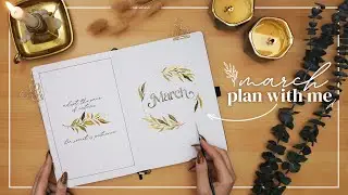 March 2022 Bullet Journal Plan With Me  |  Simple BuJo Setup 🌿✨