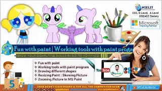 fun with paint | working tools with paint program | drawing different shapes