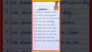 10 lines essay on cleanliness l Short essay on cleanliness in English l 