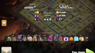 TH12 - TH13 Hog Miner Attack Strategy + Queen Charge = Easy 3 Star