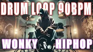 Wonky Hip Hop Drum Loop 90 BPM // The Hybrid Drummer