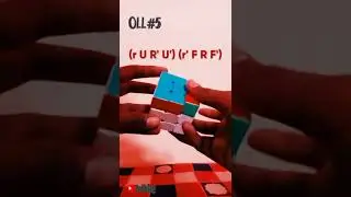 OLL#5. Rubik's Cube short. 5th algorithm of oriented last layer. 