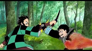 Tanjiro VS Shinra EPISODE 2 ( animated-manga ) END