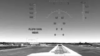 GE F-16 flight simulator Demo: Handsfree landing long trajectory