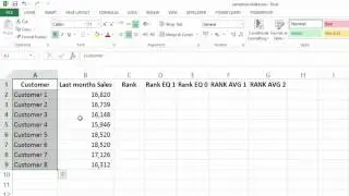 Rank, Rank EQ and Rank Average in Excel