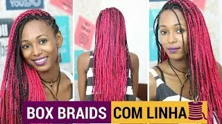 COMO FAZER BOX BRAIDS COM LINHA EM CASA ft. Rosane Correia | Rose Hapuque