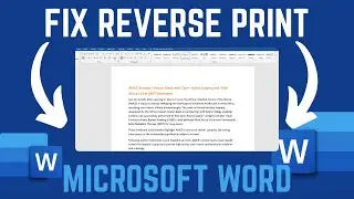 How To Fix Pages Printing In Reverse Order In Microsoft Word