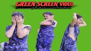 Cute girl green screen video VFX 15
