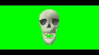 Green Screen effect: skull