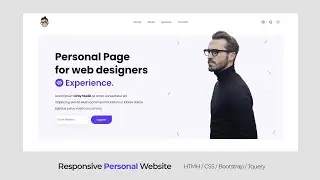 create Responsive Personal Website using html css bootstrap jquery