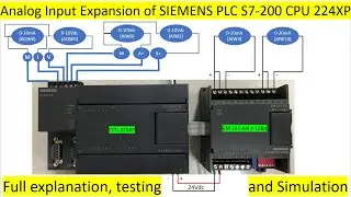 PLC S7-200 CPU 224XP connected with expansion module analog Input full explanation and testing