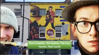 Elvis Costello, The Las, The Zutons and Yachts - A Mural celebrating debut albums by Paul Curtis