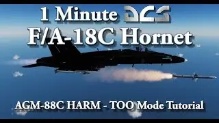 1 Minute DCS - F/A-18C Hornet  - AGM 88C HARM - TOO Mode Tutorial