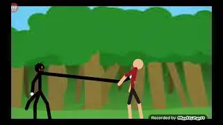 cartoon cat stickman horror