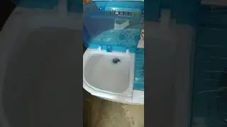 Product testing on mini twin tub washing machine HOMEFUN shoppee budol