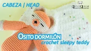 Sleppy teddy bear (Head) - Sleep happily with this crochet for baby