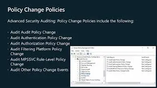 Windows Server Advanced Security Auditing: Tracking Policy Change