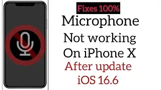 How to fix Microphone Not working on iPhone X after update iOS 16.6