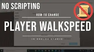 [No Scripting] How to change player walk speed in Roblox studio!