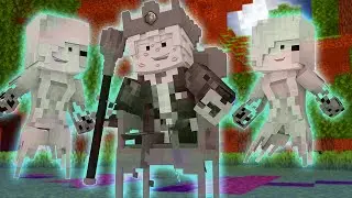 VIREI UM FANTASMA E GANHEI MUITOS BEIJOS DAS FANTASMINHAS NO MINECRAFT