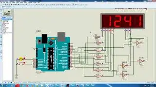 4 seven segment display arduino in proteus | up down counter using arduino