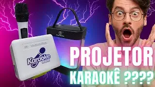 KARAOKEBOX PROJETOR COMPLETO SEM FIO COM CENTENAS DE MÚSICAS.