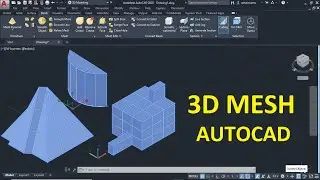 شرح MESH EDIT 3D MODELING AUTOCAD 2020