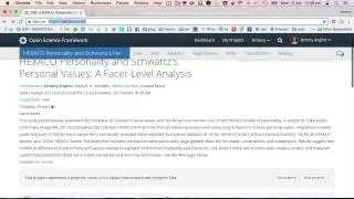 Using R and OSF for Open Science in Psychology: Case Study