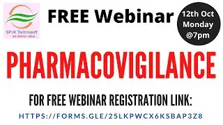 #Pharma,#Pharmacovigilance,#onlinetraining,#spjktechnosoft, FREE Webinar on Pharmacovigilance