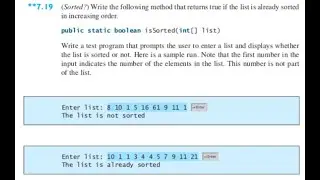 Check if Array is Sorted - Java Practice Exercise.  Programming Fundamentals - Lab 9. CS190 FMU.