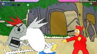 MUGEN Request: Dooby Dummy & Homero Vs Evil Dooby Dummy & Evil Homer
