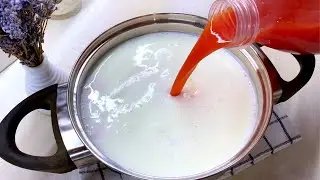 Pour a tomato into boiling milk ❗️ I don’t buy it in the store anymore. Only 3 Ingredients