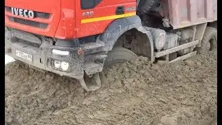 Heavy equipment working in Siberia