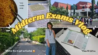 Midterm study vlog 📚🎧 | Exam study vlog | lots of Stu(dying), tips & motivation | Gathakv |