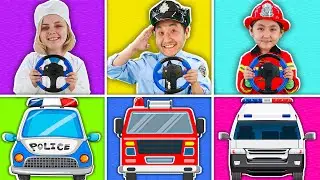 Vehicle Puzzle with Police Car 🚓, Ambulance 🚑 and Fire Truck 🚒 | Policeman Song - LookBee!