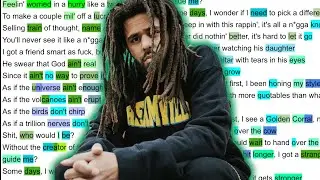 on the street - j-hope, J.Cole | Highlighted Rhyme Scheme